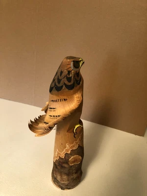 $40 • Buy Vintage Wood Delicate Carved Bird West Coast First Nations?