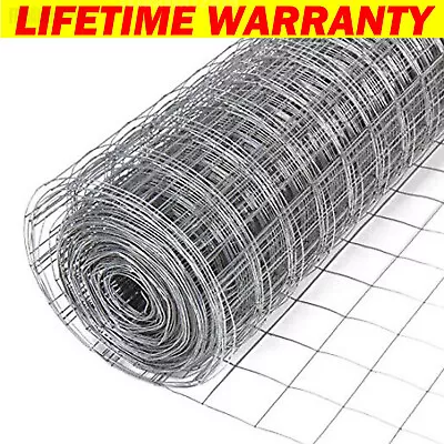 Welded Wire Mesh PVC Galvanised Fence Aviary Rabbit Hutch Chicken Run Coop Pet • £7.70