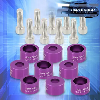M8x1.25 Purple Exhaust Header Manifold Washer Cup Bolt For Civic Integra B16 B18 • $14.99