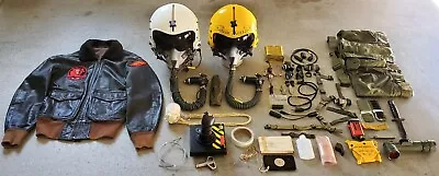 $2800 • Buy HGU-33 Flight Helmet Lot, Pilot Helmet, MBU-12, SV-2B, SV-2A, PRK-37,...