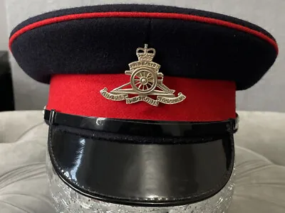 RMAS RA ROYAL MILITARY ACADEMY SANDHURST OFFICER ARTILLERY PEAKED CAP 57cm Army • £29.95