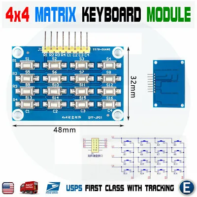 4X4 Matrix Array Keyboard Module 16 Buttons SMD For MCU Arduino 4*4 Keypad • $1.74