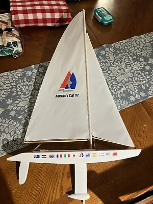 $56 • Buy America's Cup ‘92 Ken Gardiner Model Yacht Sailboat