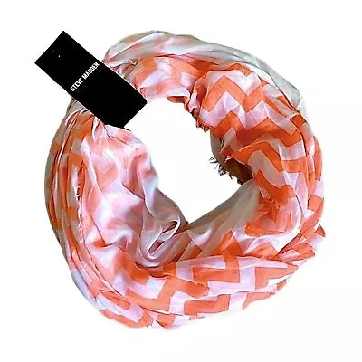 Steve Madden Neon Bright Orange Coral Infinity Scarf NWT • $16