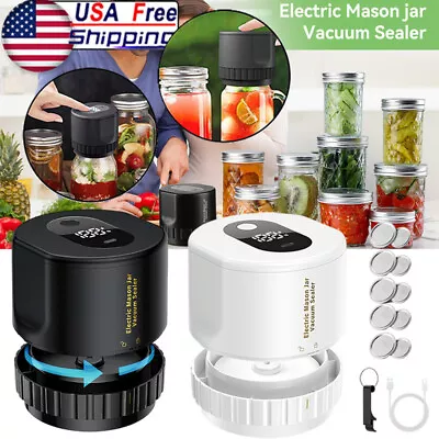 Mason Jar Vacuum Sealer Can Sealer Kit For Wide&Regular Mouth Mason Jar+10 Lids • $22.98