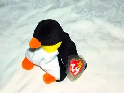 TY Beanie Baby Waddles Penguin Tag Error Plush 1995 Retired • $3000