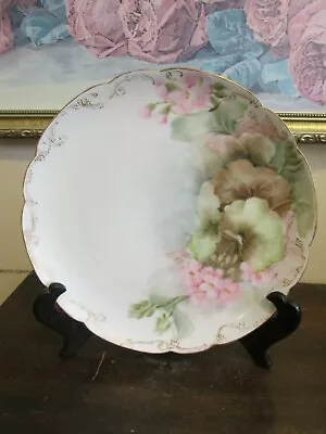 Haviland Limoges France Hand Painted Cabinet Plate Flowers Gold Signed A. Roy • $35
