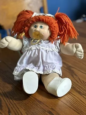 Cabbage Patch Kids Doll Pacifier Green Eyes Red Hair 2 Dimples 1985 • $9.99