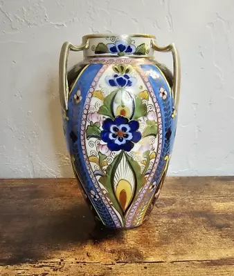 Vintage Japanese Noritake Art Deco Vase Hand Painted (24-1221) • $65