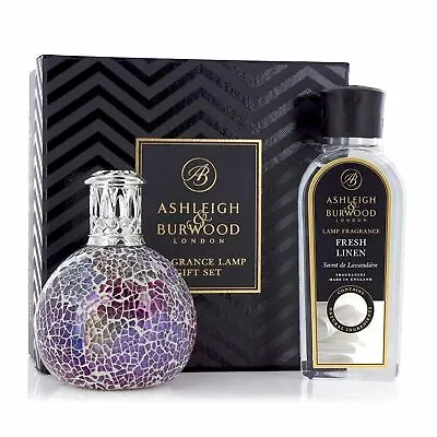 £34.99 • Buy Ashleigh & Burwood Fragrance Gift Set Pearlescense Lamp & Fresh Linen Fragrance