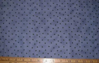 DEBBIE MUMM Fabric - Tiny Sprigs On Shaded Blue - BTHY • $4.95