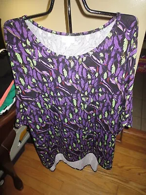 Women's Lula Roe Disney Maleficent Short Sleeves Top Size 3XL Excellent Shape • $12.99