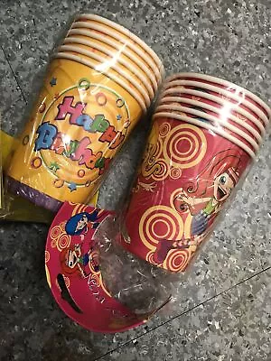 Disposable Plastic Cups 7oz Party Birthday 7oz Drinking Cup Pack Of 6 • £3