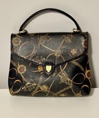 Mark Cross 1845 Equestrian Print Top Handle Bag Purse • $170