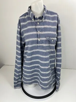 J Crew Women’s Blue Striped Rugby Shirt Size M • £14.41