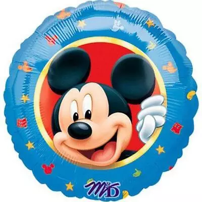 Mickey Mouse Portrait Round Foil Mylar Balloon 1 Count Birthday Party Supplies • £3.13