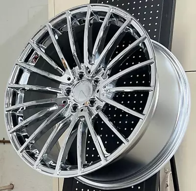 22x9 / 22x10 Chrome Staggered Wheels Fit Mercedes S560 S550 S580 S600 S450 S63 • $1491