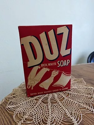 Vintage DUZ Granulated Soap 1950's Unopened Detergent Box- Laundry • $55