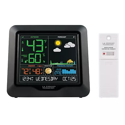 S84107 La Crosse Technology Wireless Color Weather Station With TX141TH-BV3 • $49.95