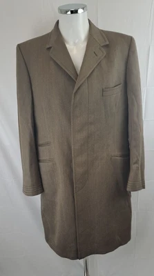 £49.99 • Buy Barbour Traditional Brown Wool Covert Coat Size 42 Chest Mens UK