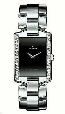 Movado 0604419 Eliro Diamond Mens Stainless Steel Watch $5795 Retail • $4175