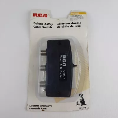 RCA Deluxe 2-Way Cable Switch Video A-B Switch CVH74 NOS • $9.99