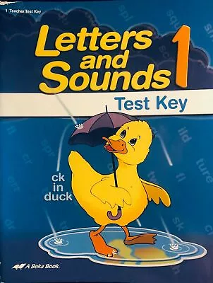 A Beka Book Letters And Sounds 1 Teacher Test Key • $6