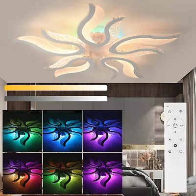Modern 12 RGB Color LED Ceiling Light Dimmable Pendant Fixture Lamp Chandelier A • $46.55