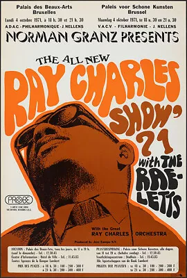 Ray Charles Show Vintage Jazz Poster • $22