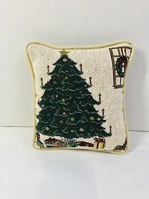 $8 • Buy Vintage Christmas Tree Tapestry Throw Pillow  Presents  8”x7.5”