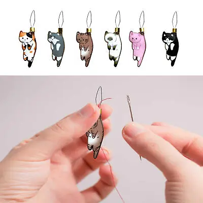 Needle Threaders Mini Cute Cat Threader Needle Hand Sewing Tool DIY 4*1.25*0.2cm • £6.59