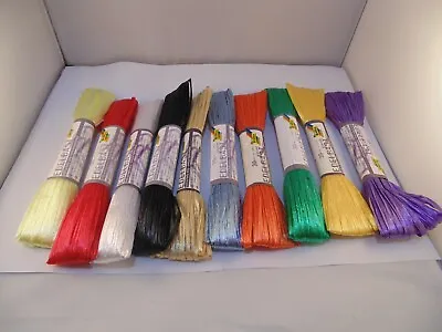 FOLIA EDELBAST Artificial Raffia Shiny 30m Choose Your Own Colour • £2.50