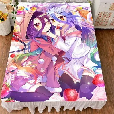 150*200cm Anime No Game No Life Jibril Cosplay Bed Sheets Blanket Bedding #41 • $55.99