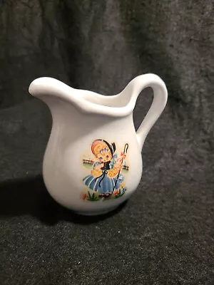 Vitrified Alliance AVCO China Little Prairie Girl Cream Pitcher Ohio USA • $12.50