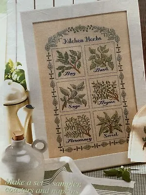 An Aromatic Sampler Of Herbs Vintage Kitchen Cross Stitch Design Chart • £1.99