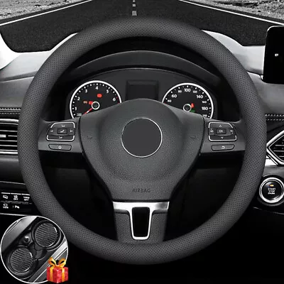 15  38cm Car Steering Wheel Cover Genuine Leather Car Accessories For Volkswagen • $31.99