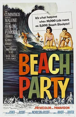 Beach Party Movie Poster Replica 13x19  Photo Print • $16.96