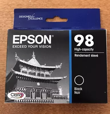 Epson 98 Genuine Black Ink Cartridge 1 Pack Artisan Printers NEW Exp: 7/2025 • $20