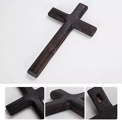 Vintage Wooden Wall Cross Portable Handheld Crucifix Holy Religious-11*6.3 Inch • £11.28