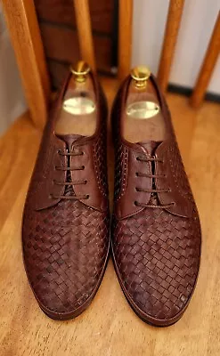 Vintage Bazar Espana Mens Woven Derby Shoes Size UK7 EU41 Summer Holiday • £37