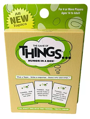 $6.99 • Buy The Game Of Things Humor In A Box - All New Topics - Play Monster 2016