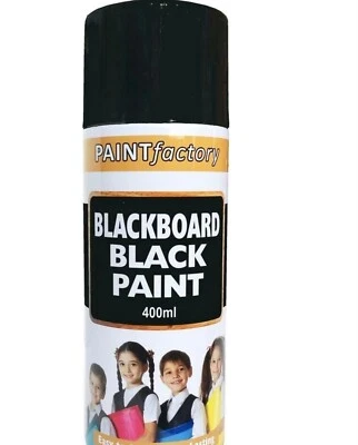 £6.54 • Buy Blackboard Spray Paint Black Matt Finish Quick Drying Blackboard Paint 400ml