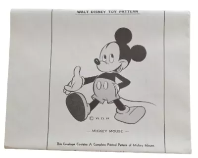 Vintage Mickey Mouse Doll Character Pattern Walt Disney Disneyana Sewing UNCUT • $21.60