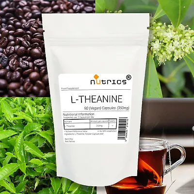 Nutrics® 350mg L THEANINE Vegan Capsules 100% Pure Strong & Effective • £14.99