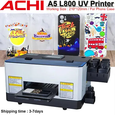 ACHI A5 UV Printer Epson L800 Print Head UV Flatbed Printer For Phone Case  • $1399