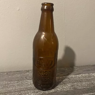 Vintage Amber Embossed 12oz  A&W  Root Beer Bottle • $10.25