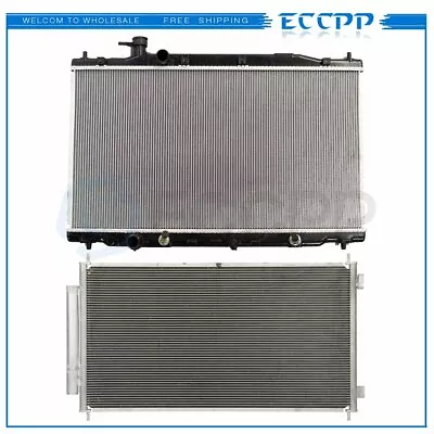 Aluminum Radiator & AC Condenser Cooling Kit For 07 08 09 Honda CR-V 2.4L L4 • $96.99