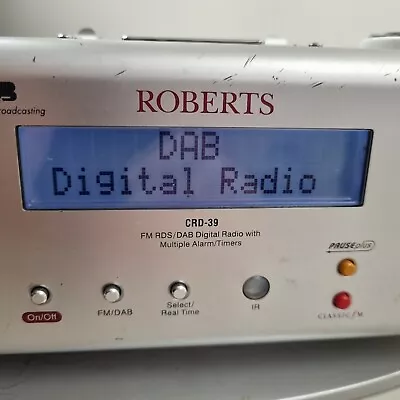 Roberts CRD-39 FM RDS/ DAB Digital Radio Alarm Clock Timers With Cable  - Silver • £19.99