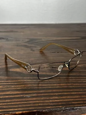 Vintage Gucci Script Adults Gunmetal Metal Full Rim Eyeglasses Frame Only • $56.31