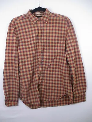 $7.99 • Buy Label Of Graded Goods Medium Plaid Long Sleeve Button Up Shirt